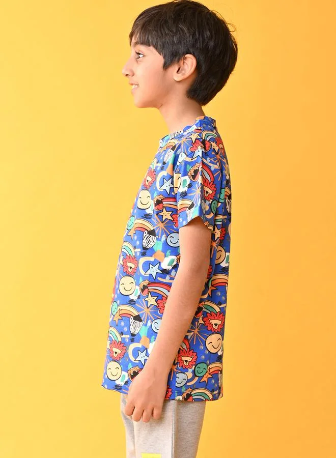 Anthrilo Anthrilo All Over Print Round Neck T-Shirt